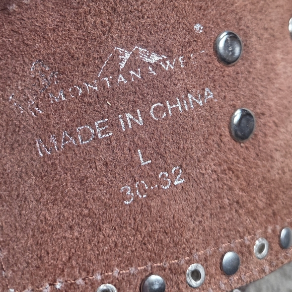 Montana West Brown and Silver Embellished Belt - Picture 5 of 6